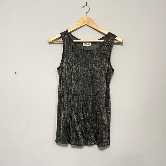 Vintage Y2K silver lurex tank top - Picture 1 of 3